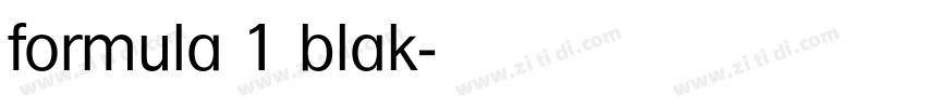 formula 1 blak字体转换